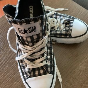 Women’s converse size 7 buffalo check shoes